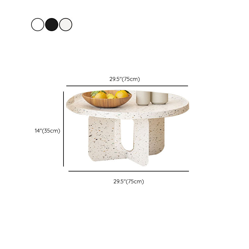 Modern Pedestal Round Coffee Table Set Tray Top Cocktail Table