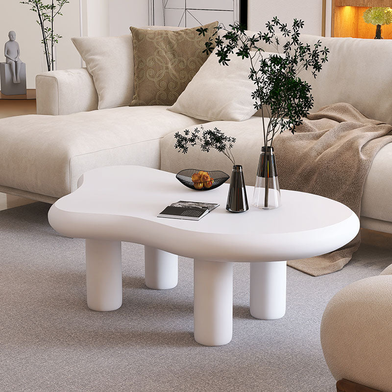 4 Legs Coffee Table Wood Geometric Coffee Coffee or End Table