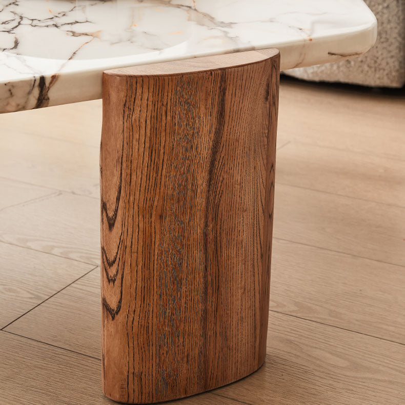 3 Legs Coffee Table Marble Geometric Coffee Coffee or End Table