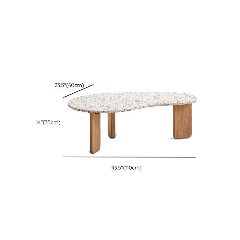 3 Legs Coffee Table Stone Geometric Coffee Coffee or End Table