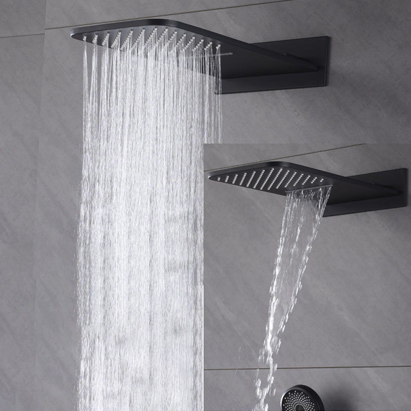 Modern Shower Trim Brass Wall Mounted Temperature Control Shower Combo