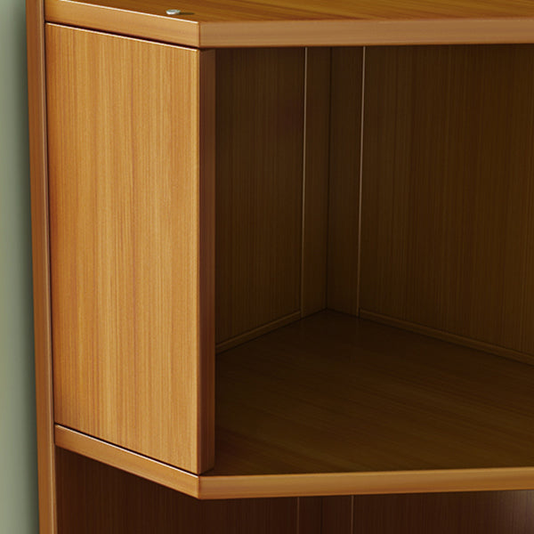 12.6"W Lacquered Accent Chest Brown Mid-Century Modern Chest  with Shelves