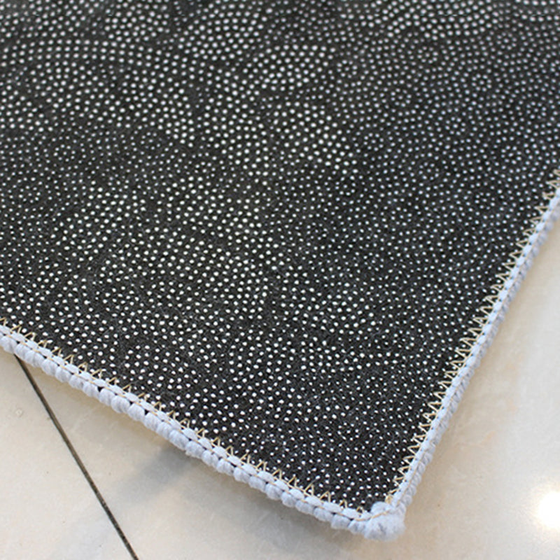 Dark Brown Casual Rug Polyester Color Piece Rug Stain Resistant Rug for Living Room
