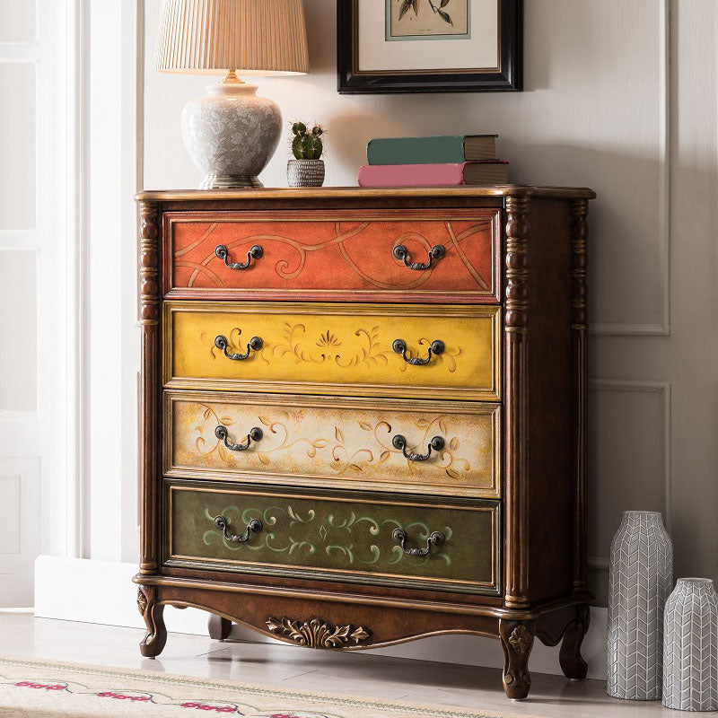 Traditional Vertical Dresser Wood Storage Bachelor Chest for Home