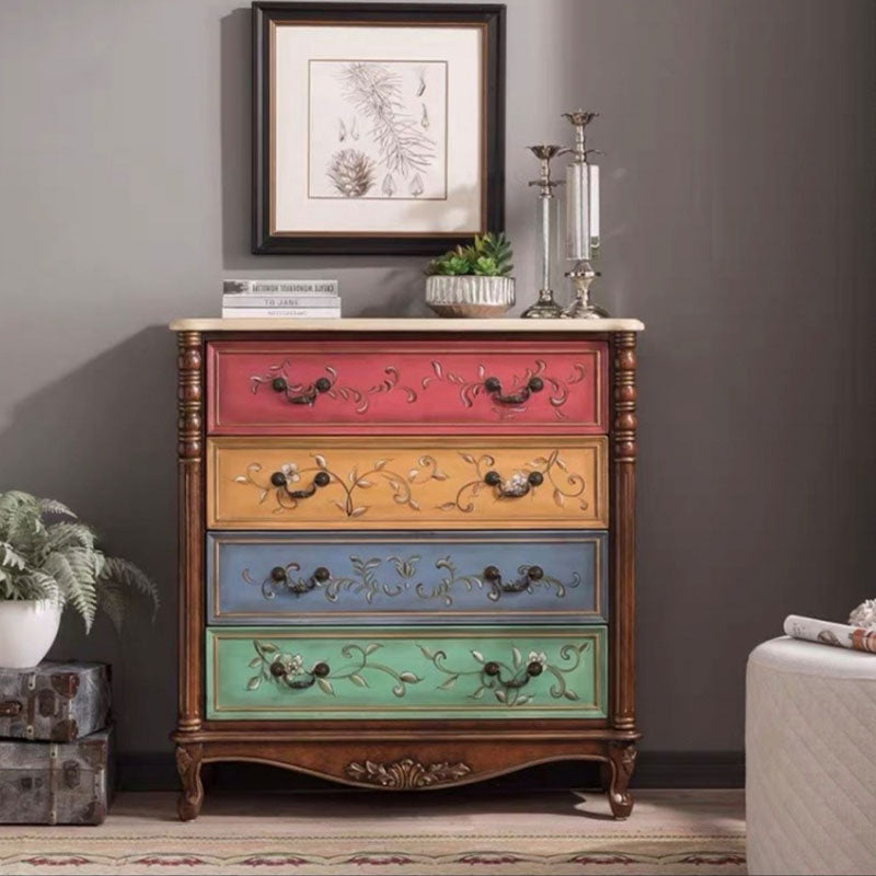 Traditional Vertical Dresser Wood Storage Bachelor Chest for Home