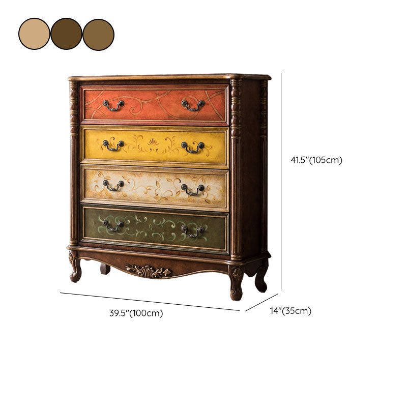 Traditional Vertical Dresser Wood Storage Bachelor Chest for Home