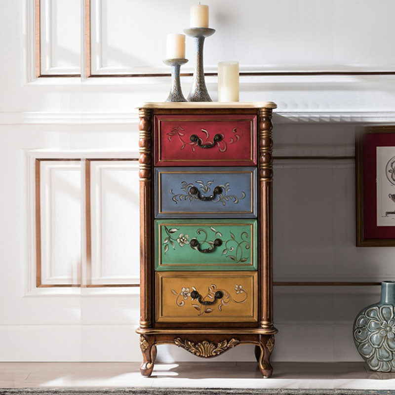 Traditional Vertical Lingerie Chest Wood Storage Bachelor Chest for Room