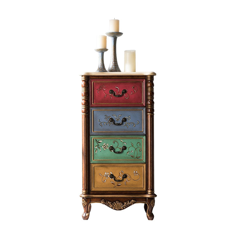 Traditional Vertical Lingerie Chest Wood Storage Bachelor Chest for Room