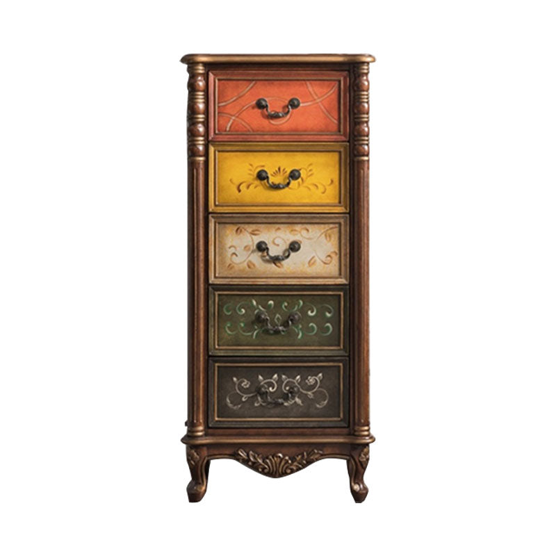 Traditional Vertical Lingerie Chest Wood Storage Bachelor Chest for Room