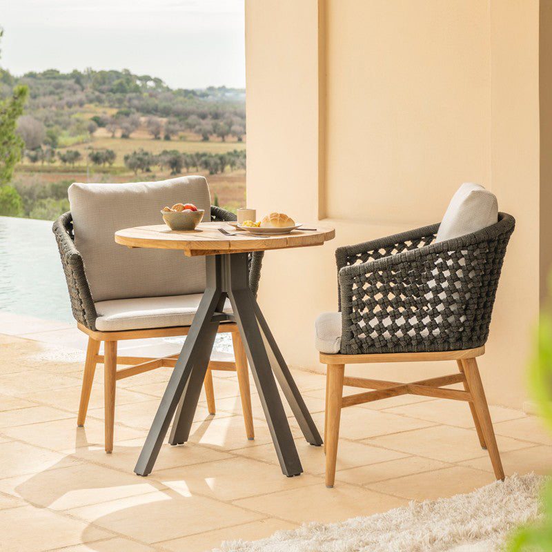 Boho Style 1/3/7 Pcs Patio Dining Table Set Wood Dining Table Set
