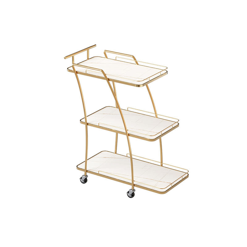Modern Simple Open Storage Kitchen Trolley Rectangular Dining Room Prep Table