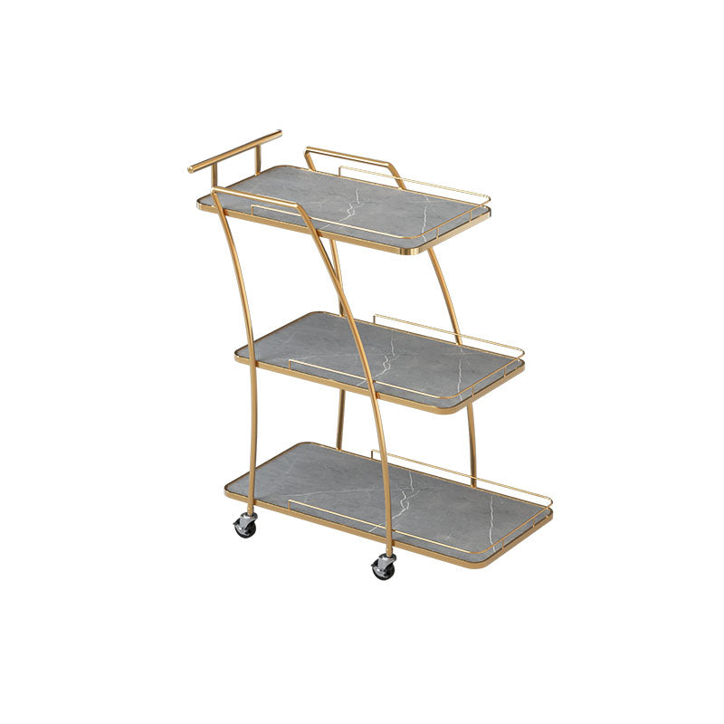 Modern Simple Open Storage Kitchen Trolley Rectangular Dining Room Prep Table