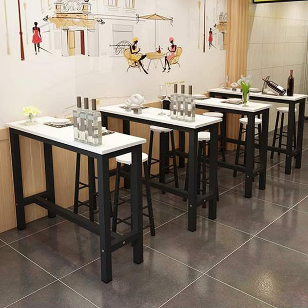 Contemporary Wood Bar Dining Table Rectangle Bar Table for Living Room