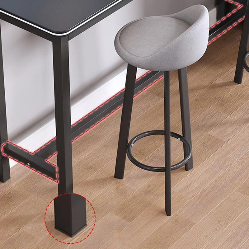 Contemporary Wood Bar Dining Table Rectangle Bar Table for Kitchen