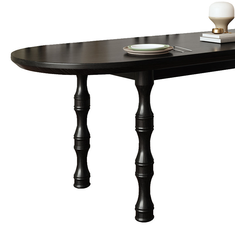 Modern Simple Dining Table Solid Wood Base Dinner Table for Living Room