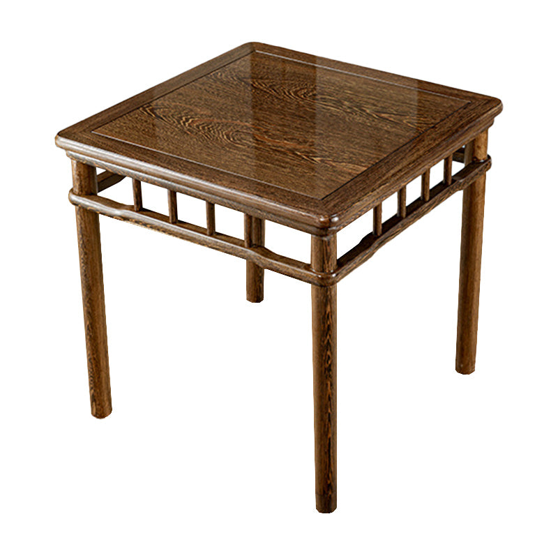 Modern Simple Dining Table Square Dinner Table with Solid Wood Legs
