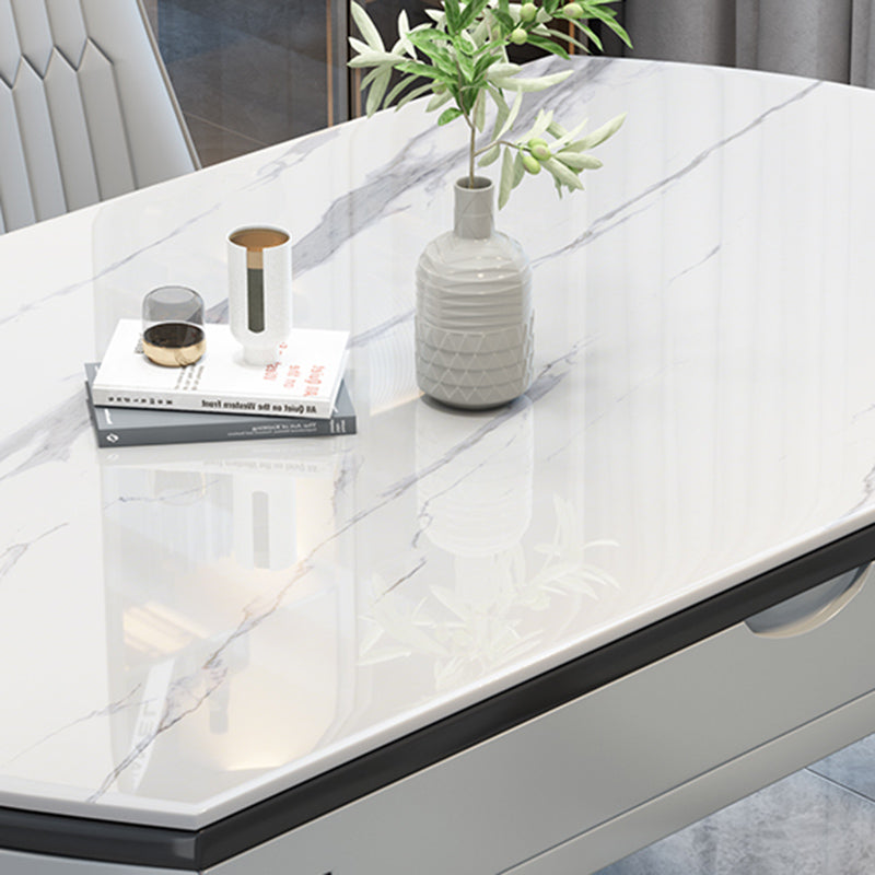 Modern Style Dining Table Rubberwood Legs Dinner Table for Living Room