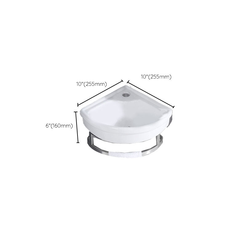 Contemporary Bathroom Sink with Pop-Up Drain Resin Specialty Wall Mount Bathroom Sink