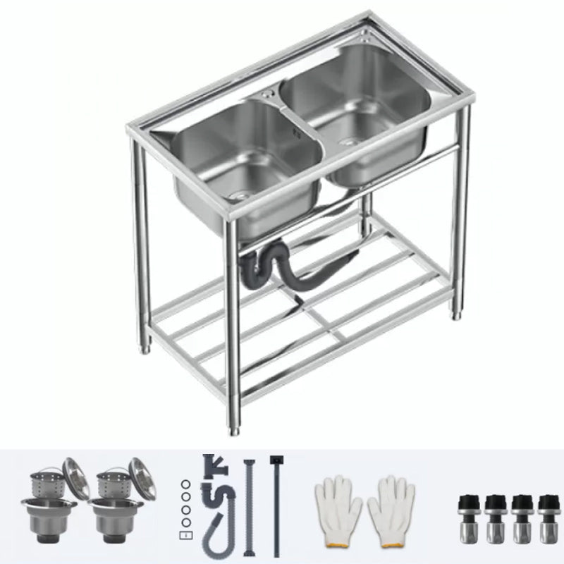 Modern Style Kitchen Sink All-in-one Kitchen Sink with Drain Assembly