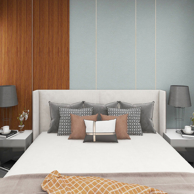 Modern Wood Paneling Smooth Wall Interior Wood Water Proof Plank Set of 10