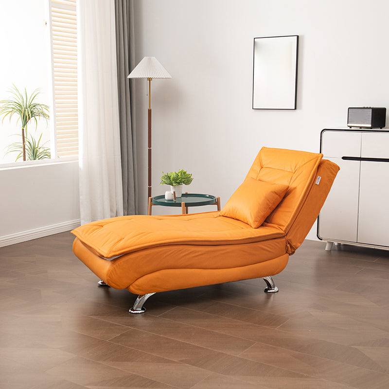 Modern Chaise Lounge Solid Color Armless Chaise Lounge Sofa for Bedroom
