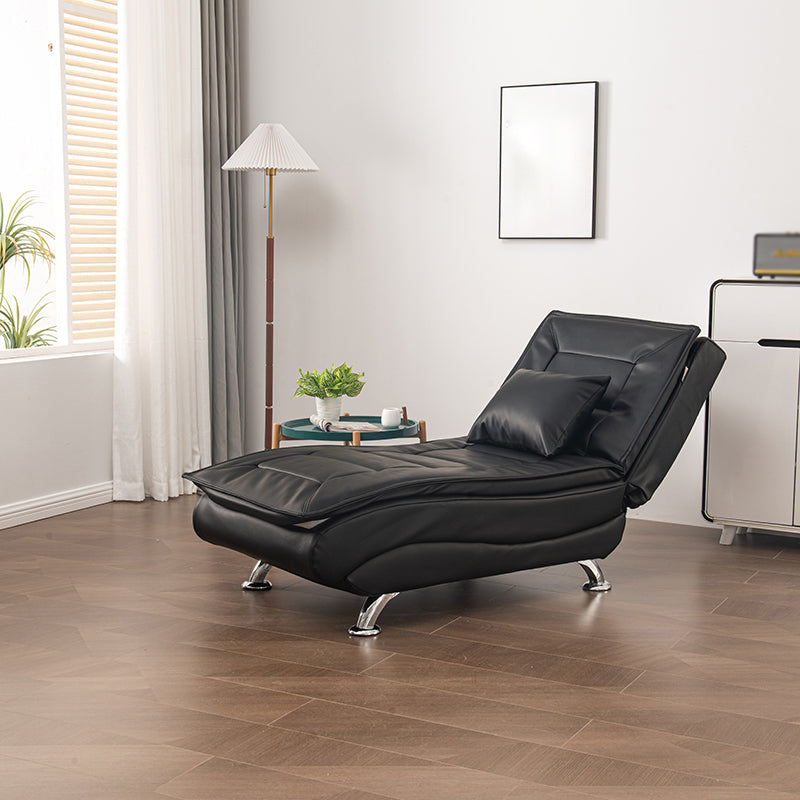Modern Chaise Lounge Solid Color Armless Chaise Lounge Sofa for Bedroom