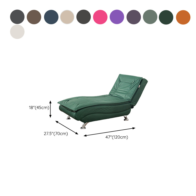 Modern Chaise Lounge Solid Color Armless Chaise Lounge Sofa for Bedroom
