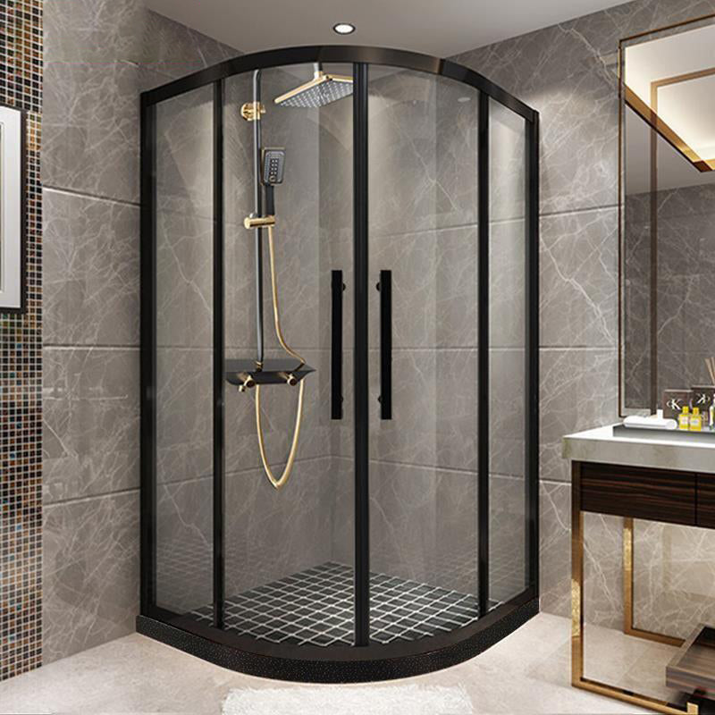 Round Tempered Glass Shower Stall Framed Easy Clean Glass Shower Enclosure with Header