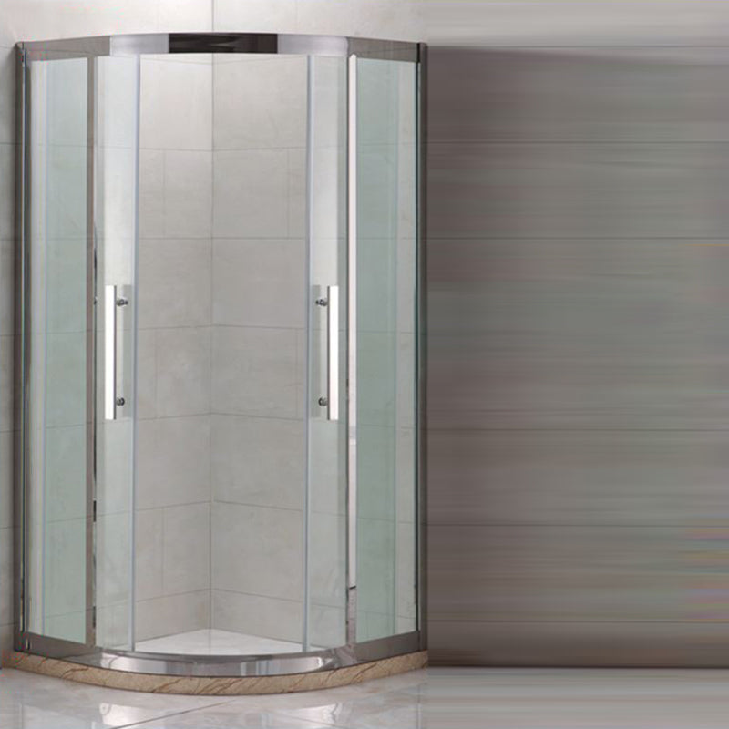 Round Tempered Glass Shower Stall Framed Easy Clean Glass Shower Enclosure with Header