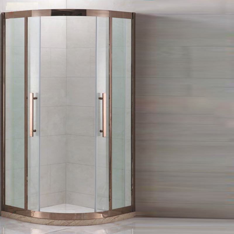Round Tempered Glass Shower Stall Framed Easy Clean Glass Shower Enclosure with Header