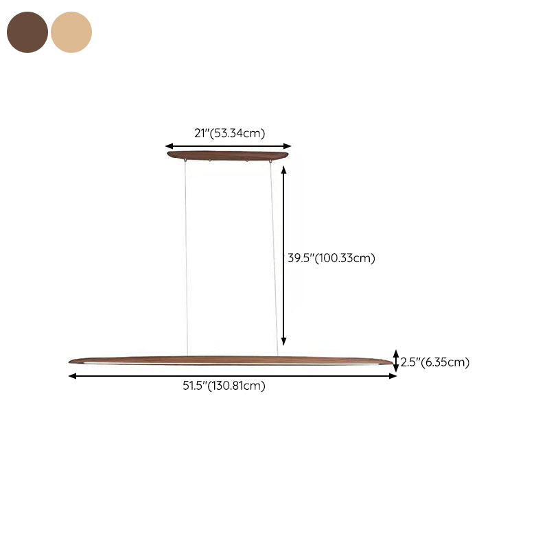 Modern Single Brown/Beige Kitchen Island Lighting LED Island Pendant Lighting