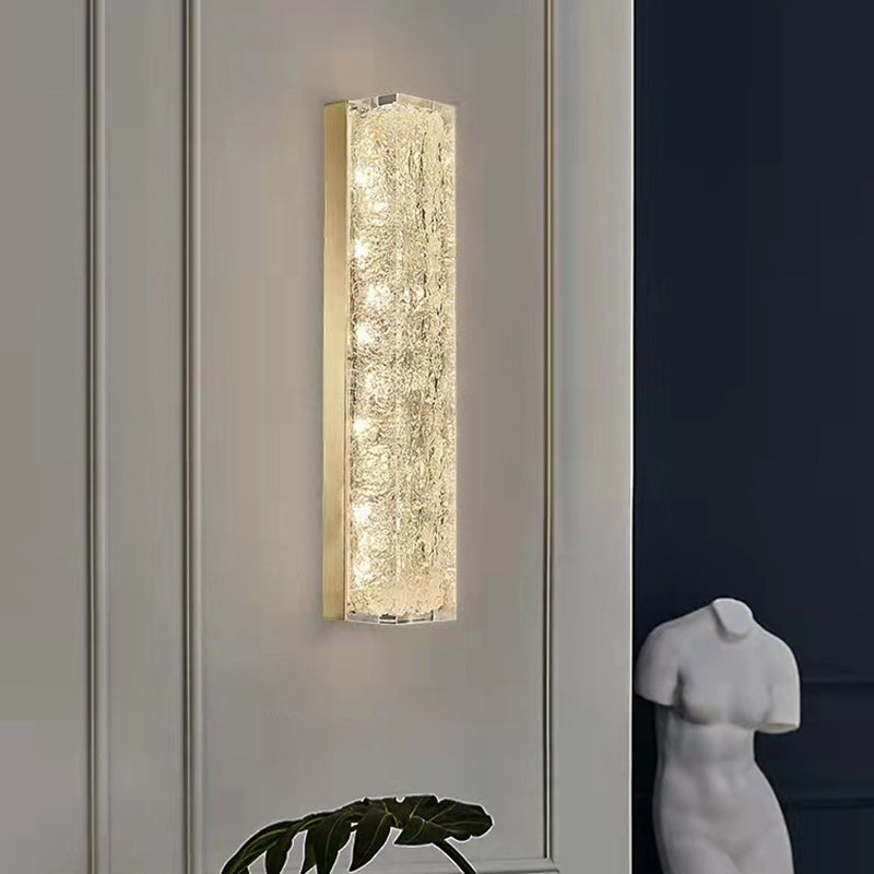 Rectangle Modern Wall Mounted Fixture Solid Brass and Resin LED Wall Sconce