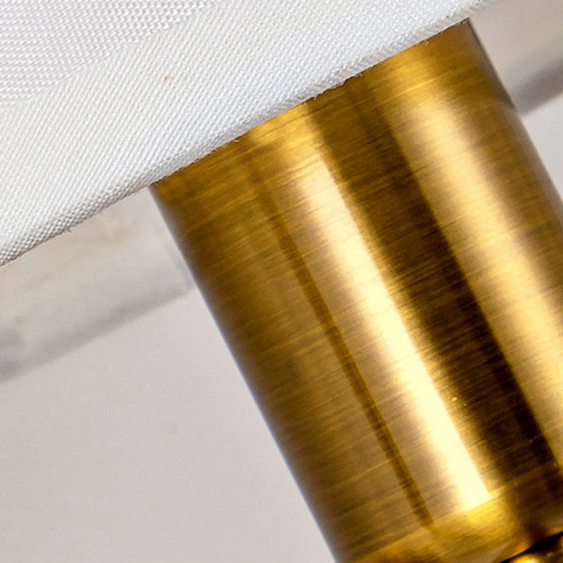 American Style Golden Vanity Light Fabric Shade Vanity Lamp for Shower Room