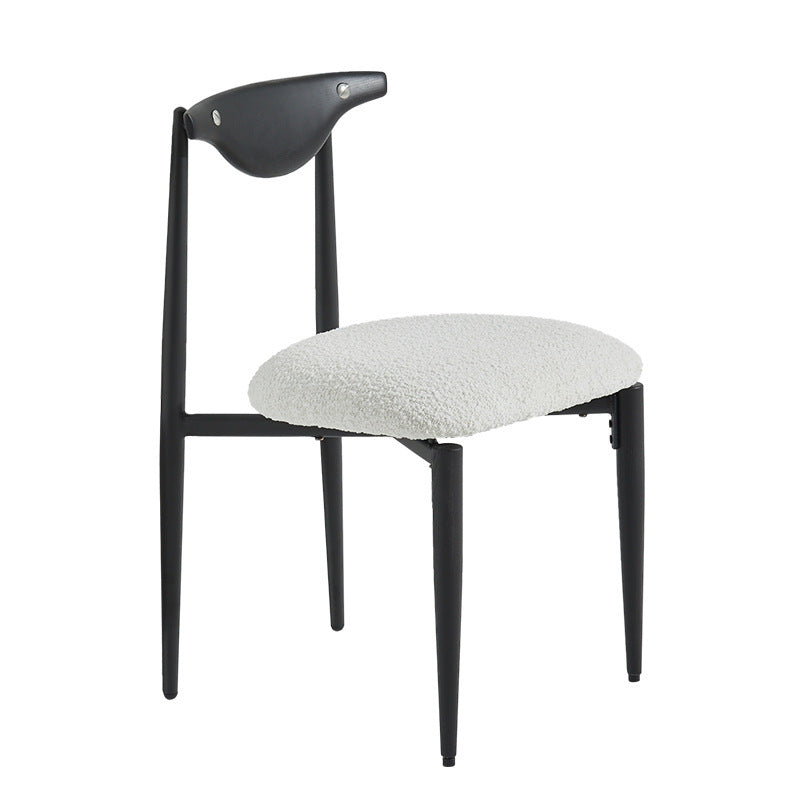 Industrial Style Armless Dining Chairs Solid Wood Open Back Chairs for Bedroom
