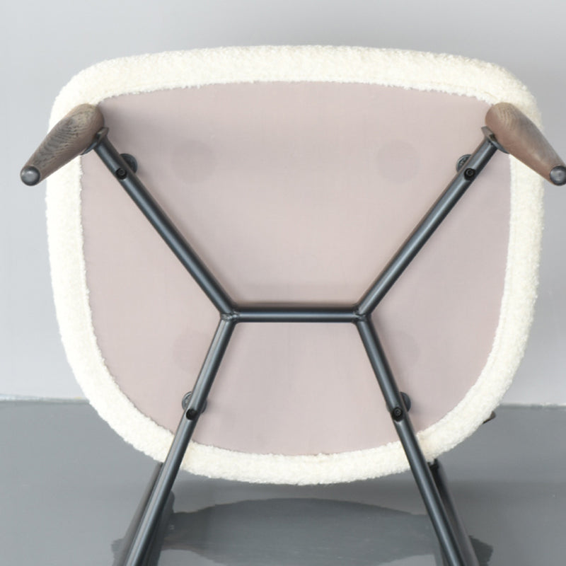 Industrial Style Armless Dining Chairs Solid Wood Open Back Chairs for Bedroom