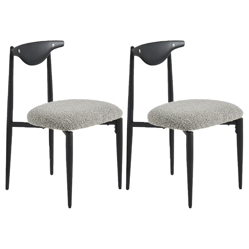 Industrial Style Armless Dining Chairs Solid Wood Open Back Chairs for Bedroom
