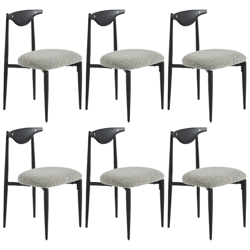 Industrial Style Armless Dining Chairs Solid Wood Open Back Chairs for Bedroom
