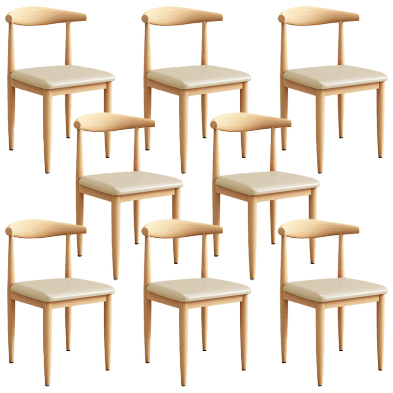 Modern Kitchen Dining Chairs Open Back Dining Chair with Metal Base
