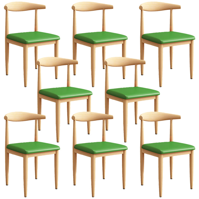 Modern Kitchen Dining Chairs Open Back Dining Chair with Metal Base