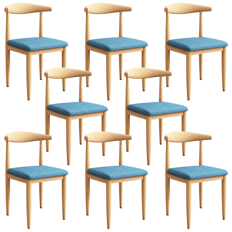 Modern Kitchen Dining Chairs Open Back Dining Chair with Metal Base