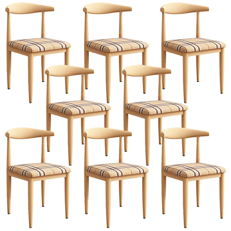 Modern Kitchen Dining Chairs Open Back Dining Chair with Metal Base