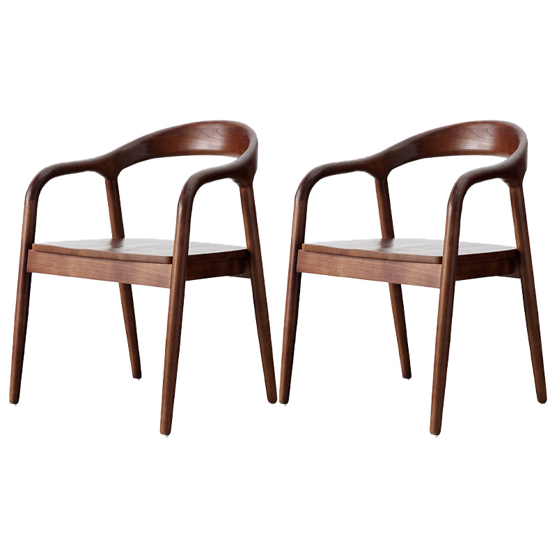 Solid Wood Dining Chairs Nordic Style Open Back Dining Chair
