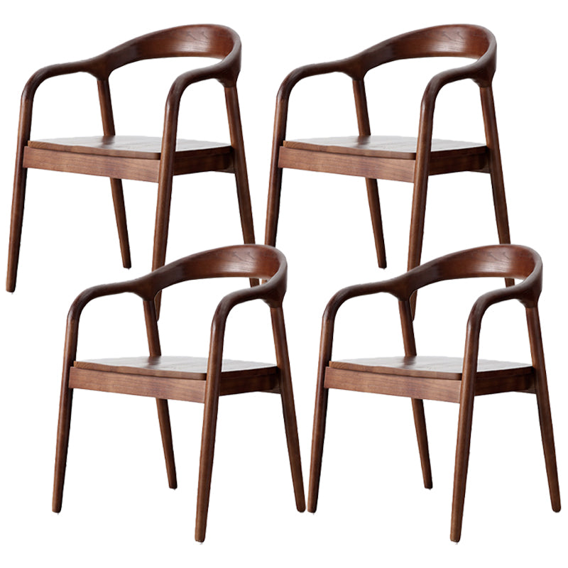 Solid Wood Dining Chairs Nordic Style Open Back Dining Chair