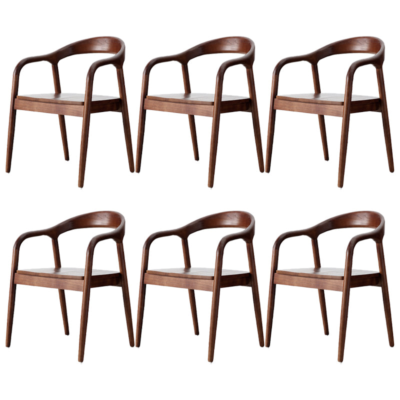Solid Wood Dining Chairs Nordic Style Open Back Dining Chair