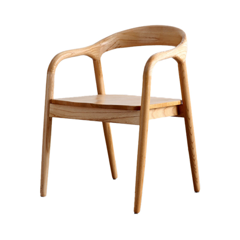 Solid Wood Dining Chairs Nordic Style Open Back Dining Chair