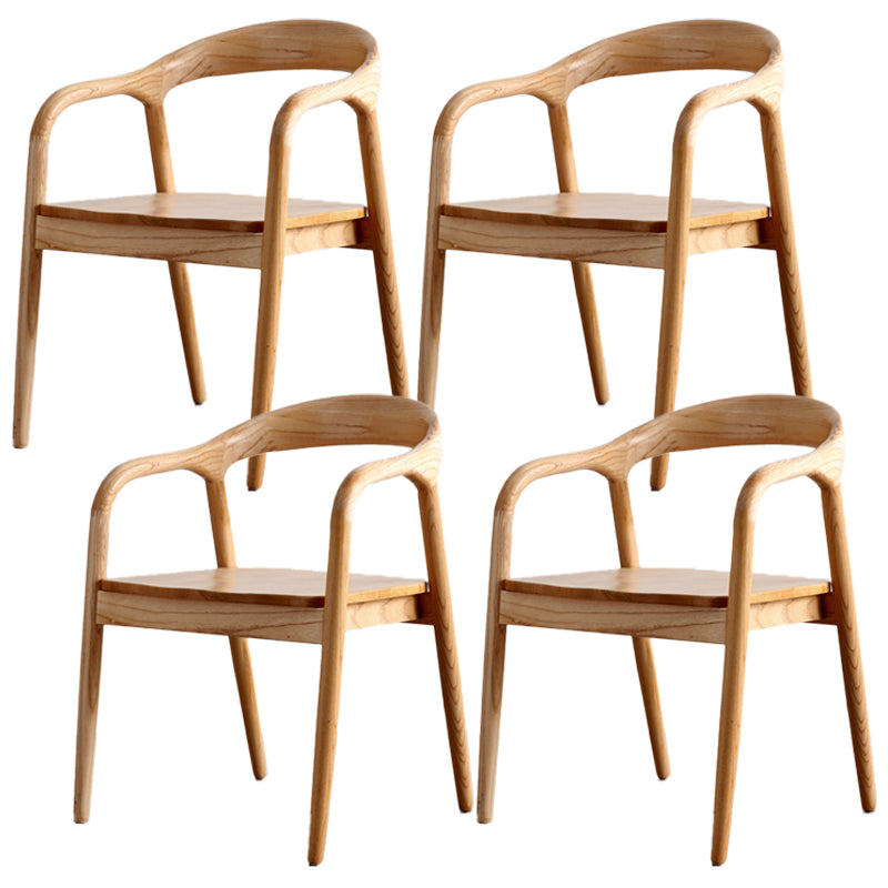 Solid Wood Dining Chairs Nordic Style Open Back Dining Chair