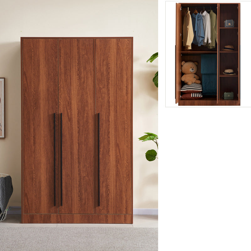 Modern Wooden Frame Armoire Freestanding Multifunctional Wardrobe