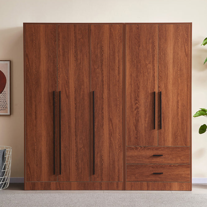 Modern Wooden Frame Armoire Freestanding Multifunctional Wardrobe