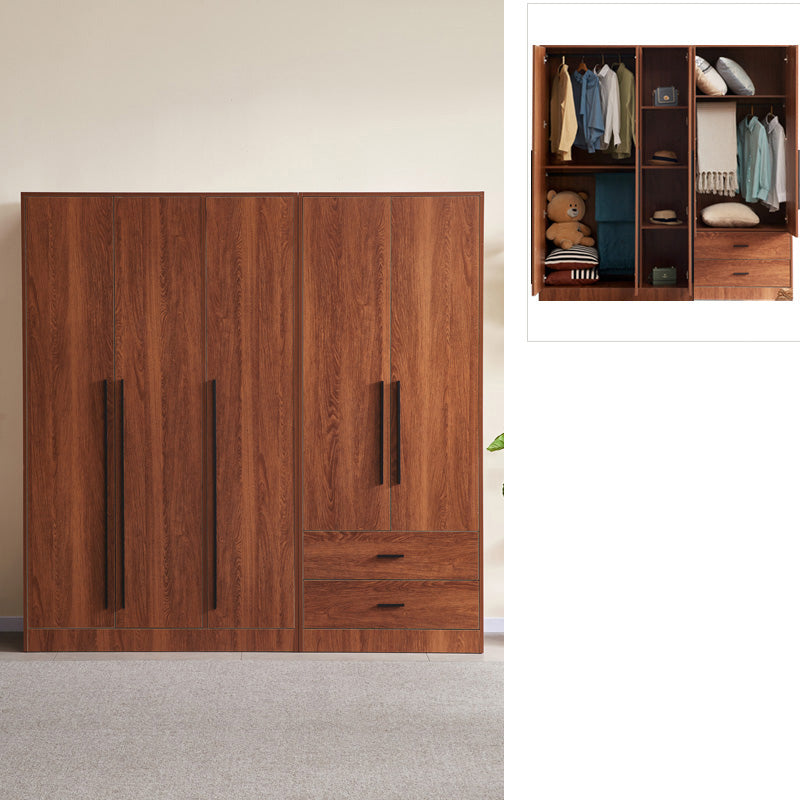 Modern Wooden Frame Armoire Freestanding Multifunctional Wardrobe