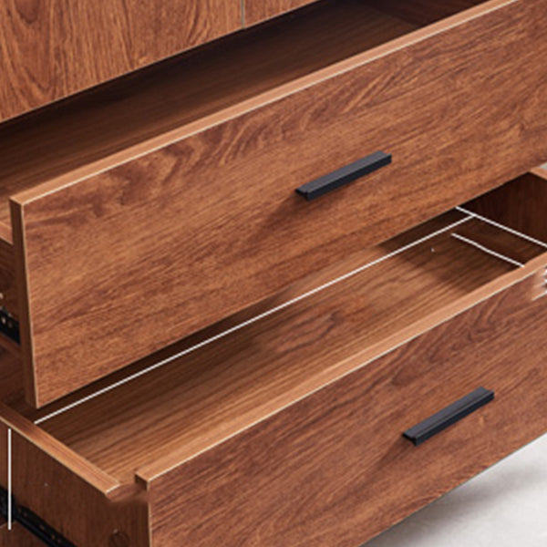 Modern Wooden Frame Armoire Freestanding Multifunctional Wardrobe